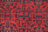 Khal Mohammadi Afghan Rug – Ruby Medallion
