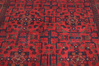 Khal Mohammadi Afghan Rug – Ruby Medallion