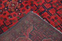 Khal Mohammadi Afghan Rug – Ruby Medallion