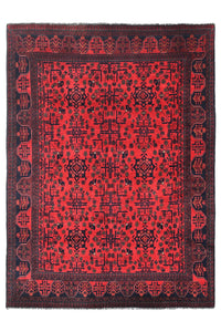 Khal Mohammadi Afghan Rug – Scarlet Lattice