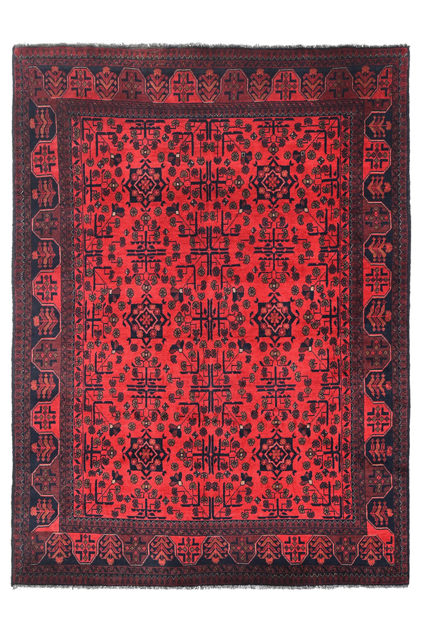 Khal Mohammadi Afghan Rug – Scarlet Lattice