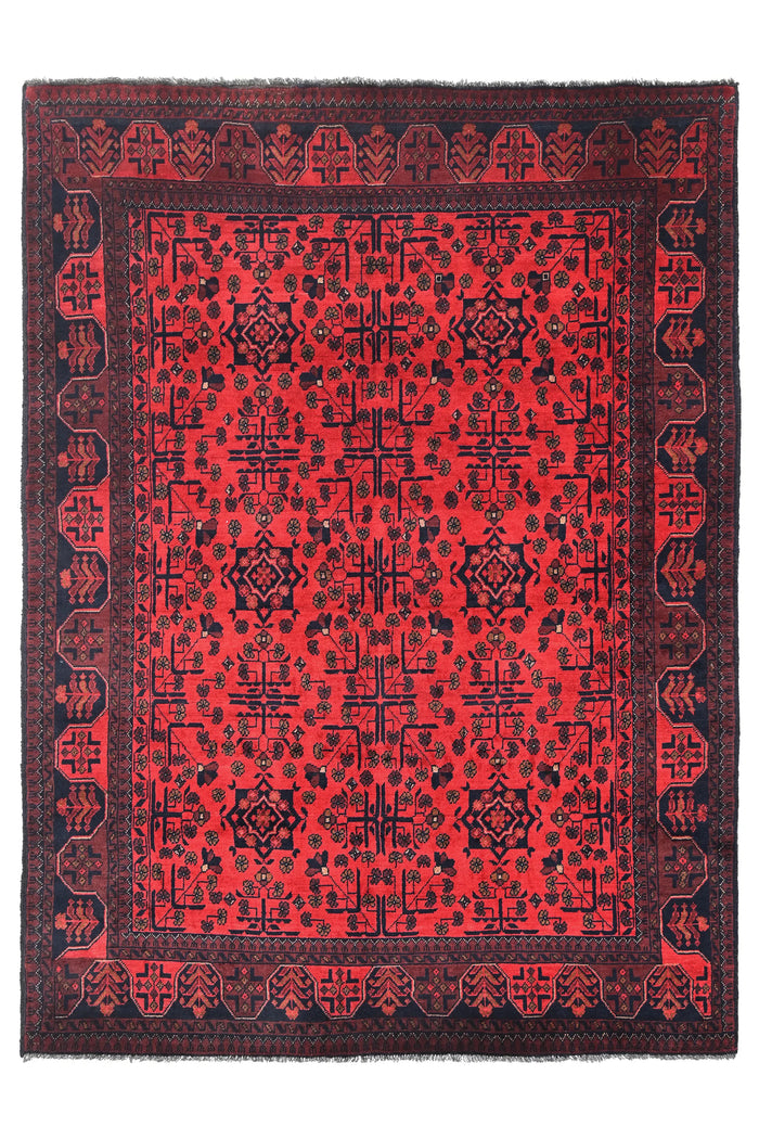 Khal Mohammadi Afghan Rug – Scarlet Lattice
