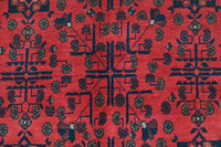 Khal Mohammadi Afghan Rug – Scarlet Lattice