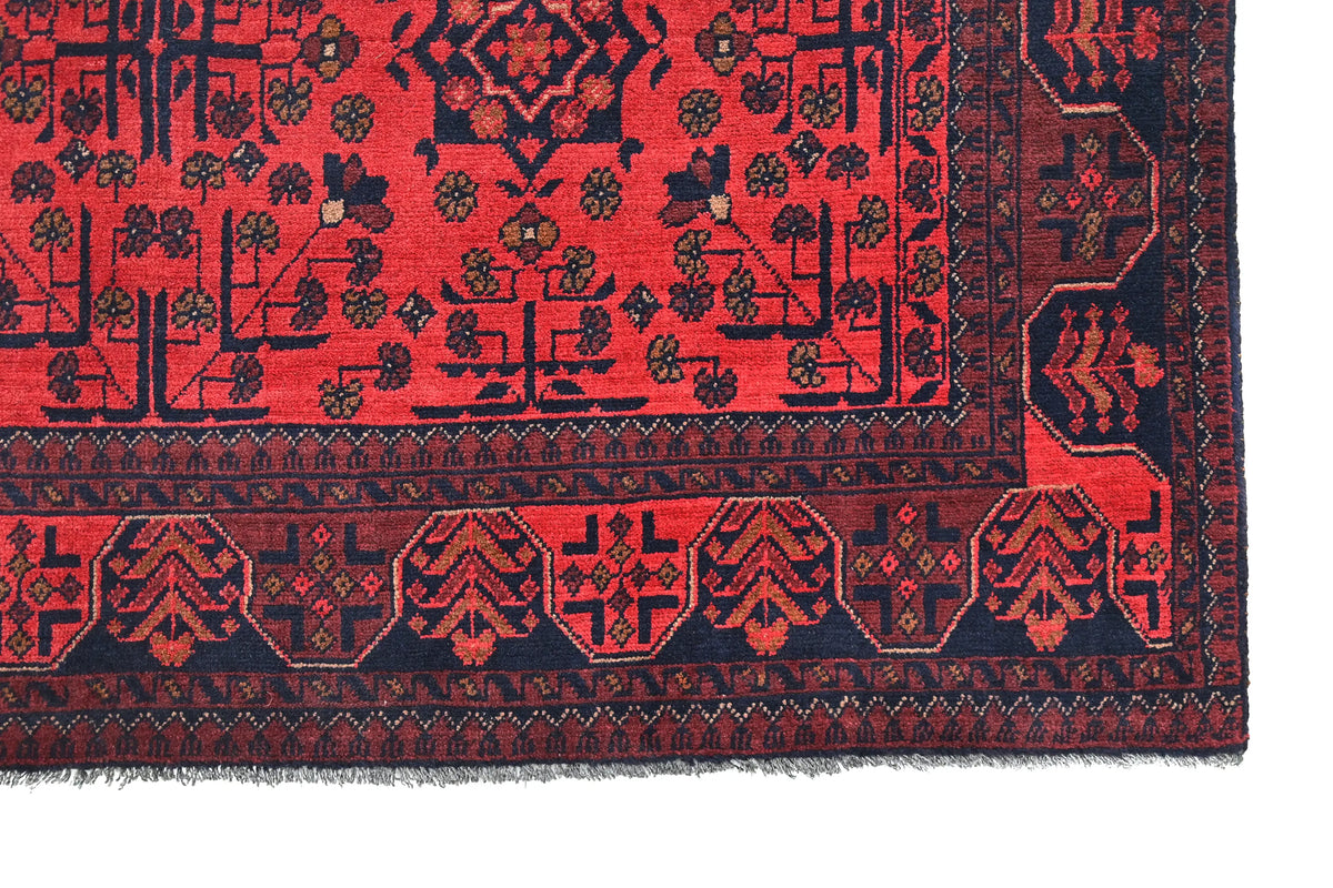 Khal Mohammadi Afghan Rug – Scarlet Lattice