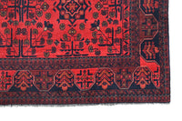 Khal Mohammadi Afghan Rug – Scarlet Lattice
