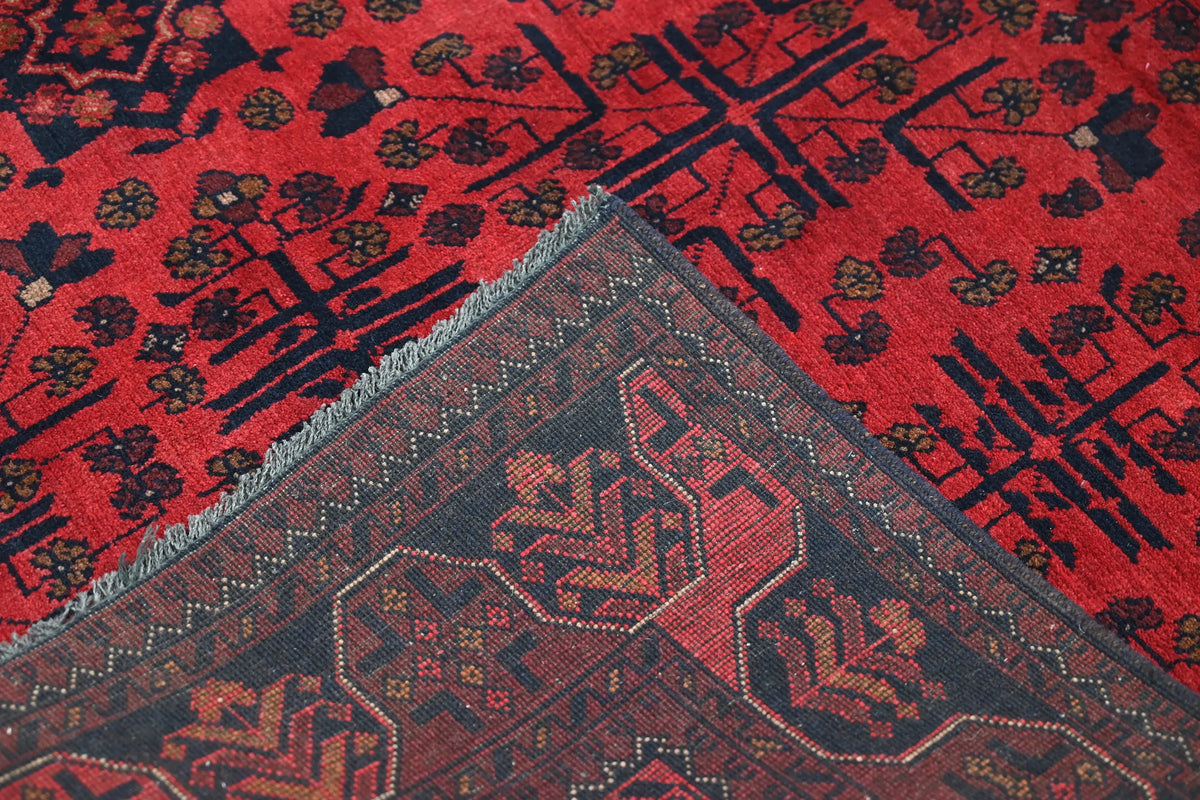 Khal Mohammadi Afghan Rug – Scarlet Lattice
