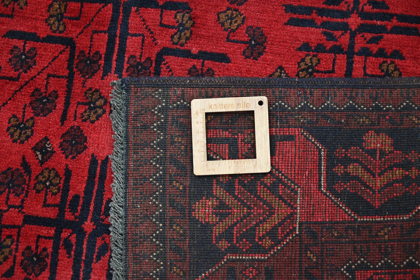 Khal Mohammadi Afghan Rug – Scarlet Lattice