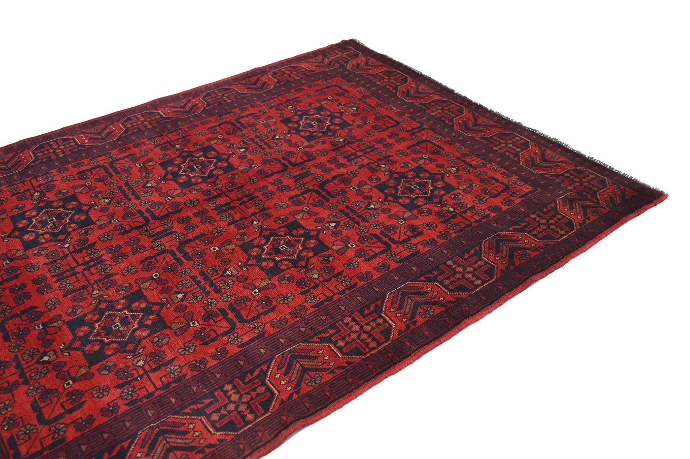 Khal Mohammadi Afghan Rug – Garnet Symmetry