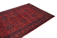 Khal Mohammadi Afghan Rug – Garnet Symmetry