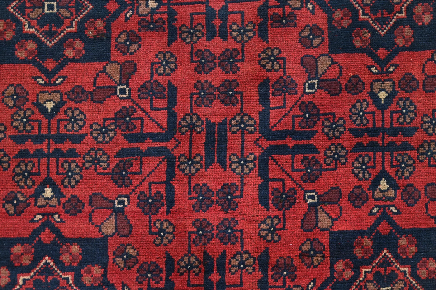 Khal Mohammadi Afghan Rug – Garnet Symmetry