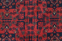 Khal Mohammadi Afghan Rug – Garnet Symmetry