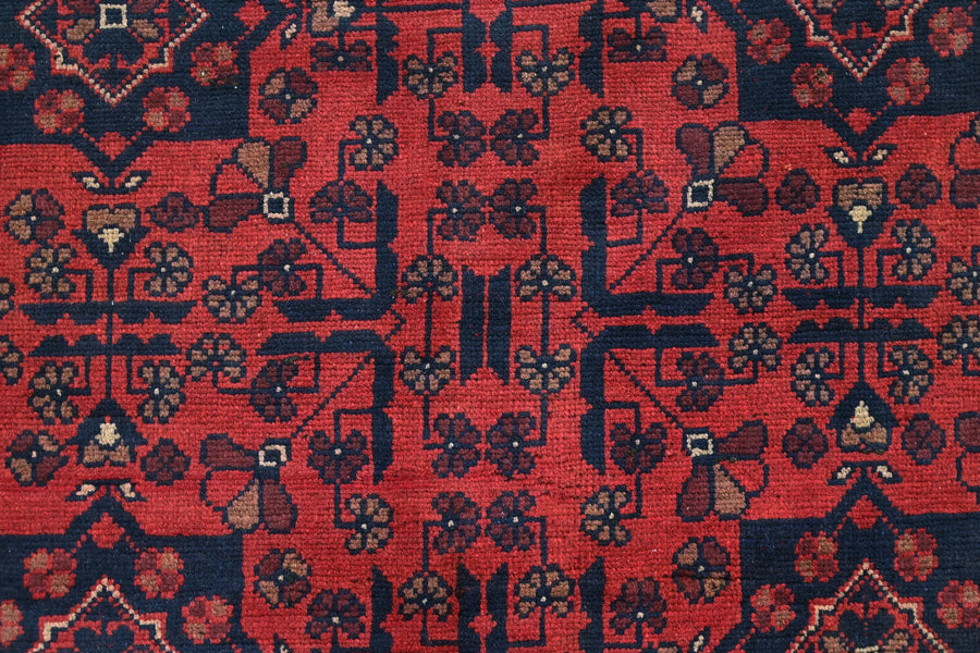 Khal Mohammadi Afghan Rug – Garnet Symmetry