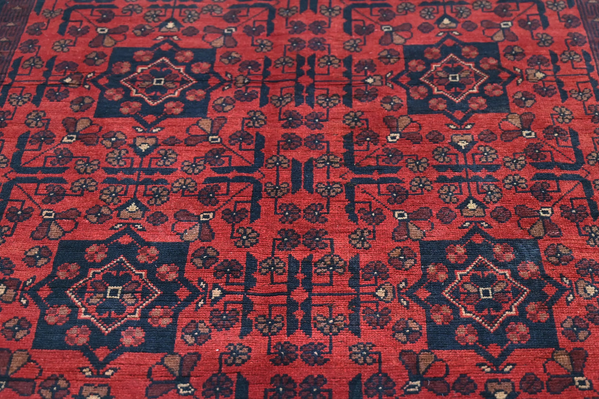 Khal Mohammadi Afghan Rug – Garnet Symmetry