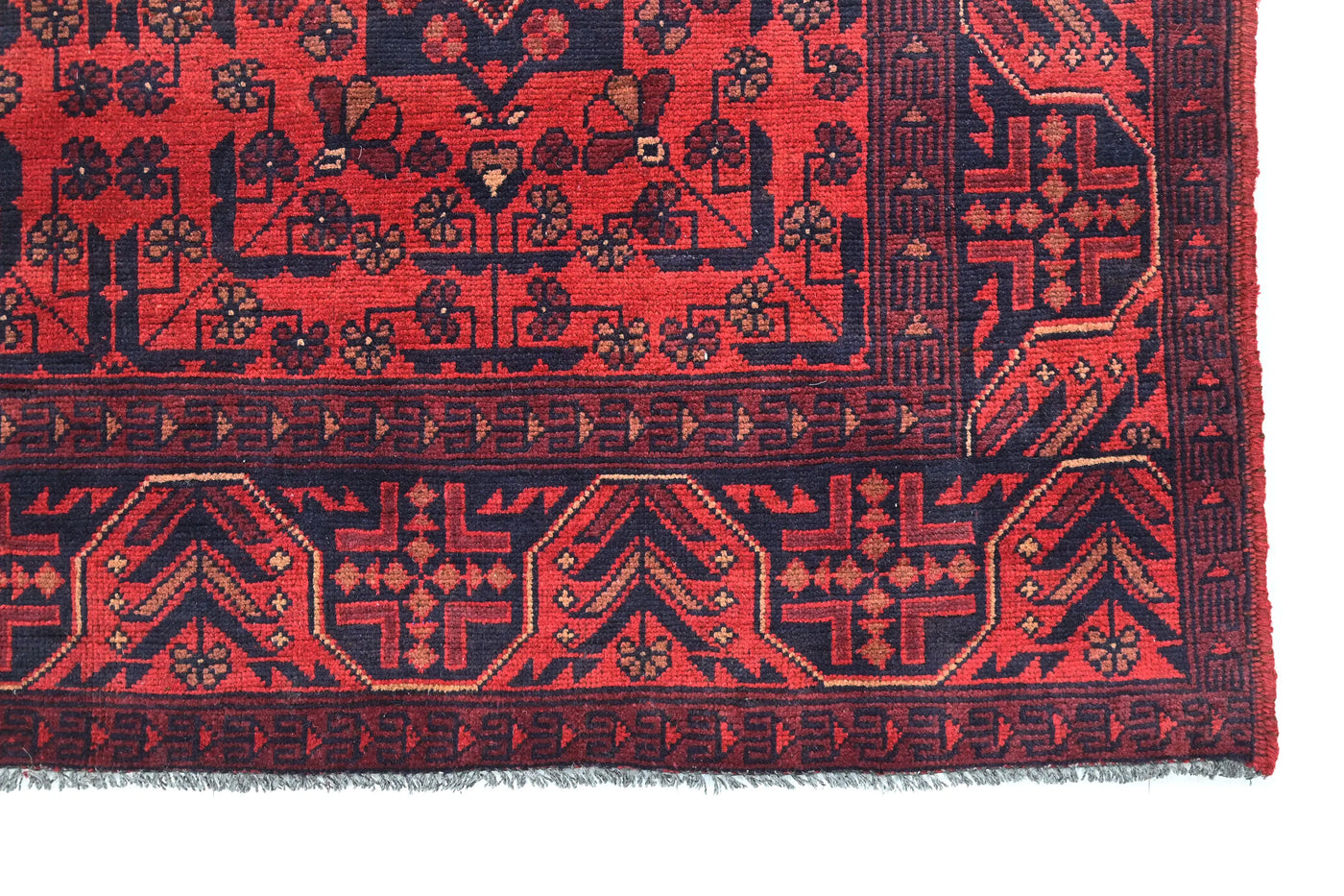 Khal Mohammadi Afghan Rug – Garnet Symmetry