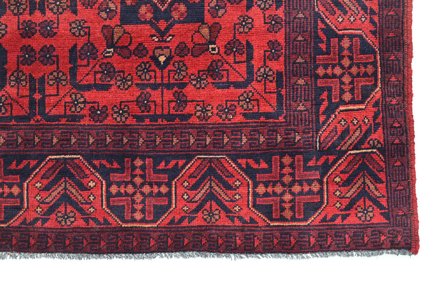 Khal Mohammadi Afghan Rug – Garnet Symmetry