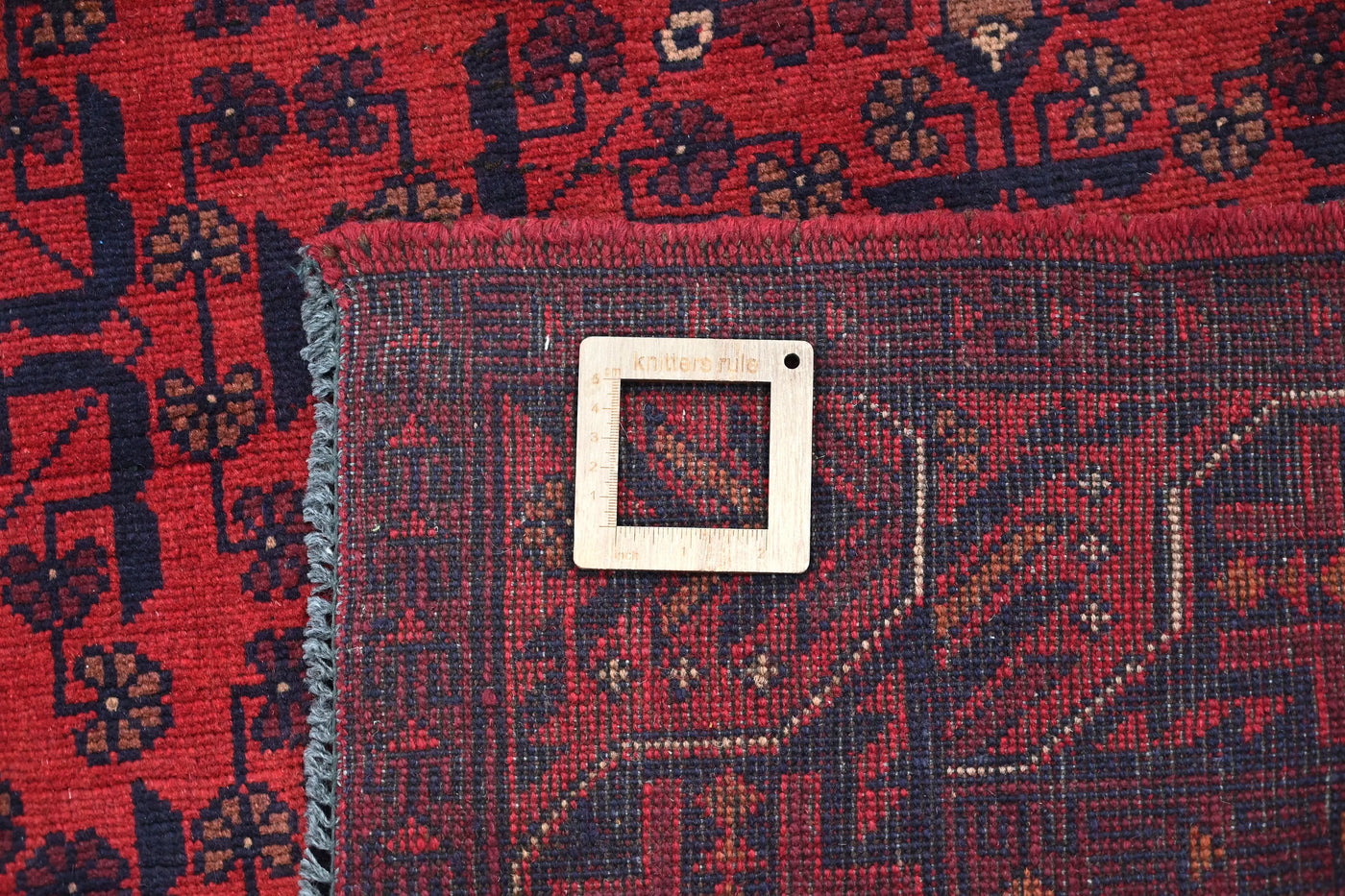 Khal Mohammadi Afghan Rug – Garnet Symmetry