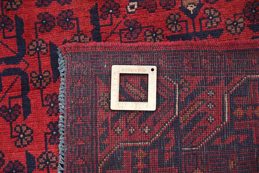 Khal Mohammadi Afghan Rug – Garnet Symmetry