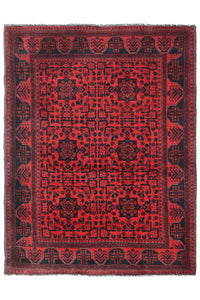 Khal Mohammadi Afghan Rug – Burgundy Heritage