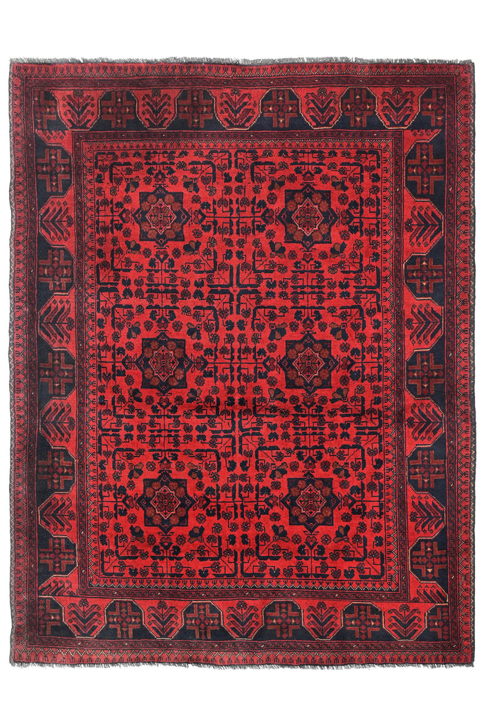 Khal Mohammadi Afghan Rug – Burgundy Heritage