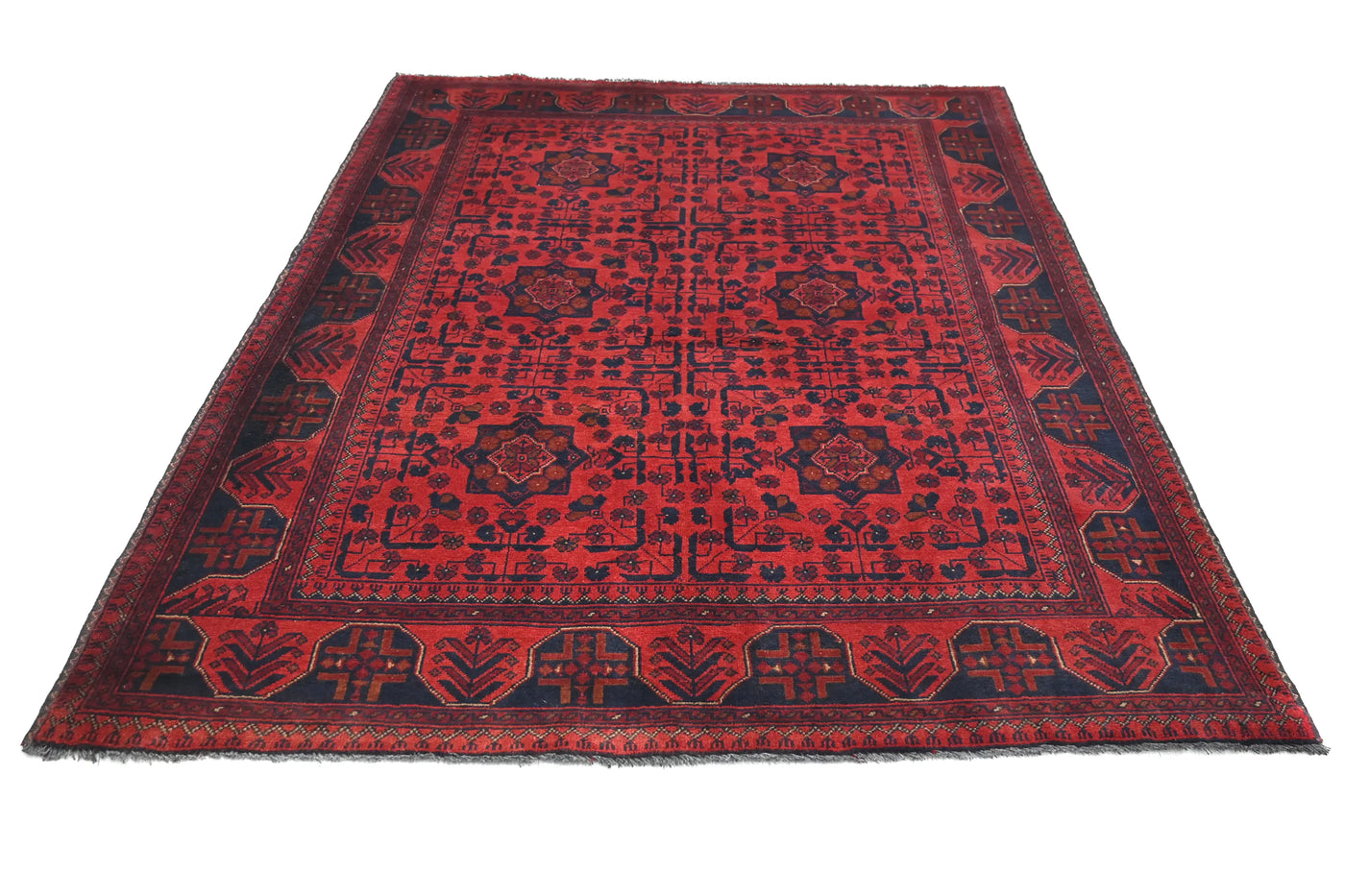 Khal Mohammadi Afghan Rug – Burgundy Heritage