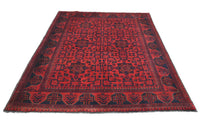 Khal Mohammadi Afghan Rug – Burgundy Heritage