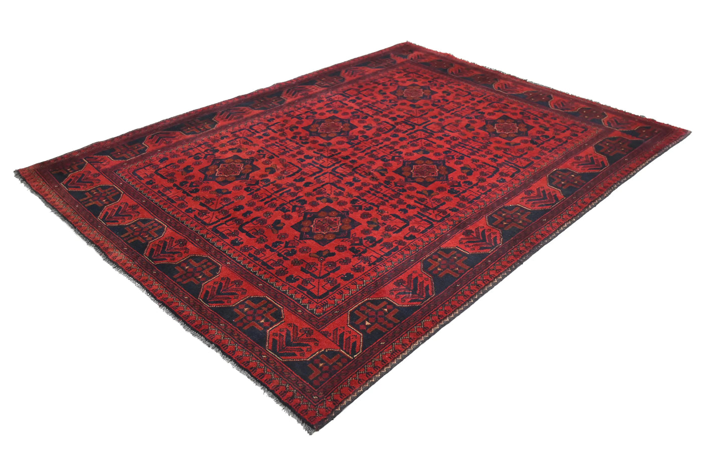 Khal Mohammadi Afghan Rug – Burgundy Heritage