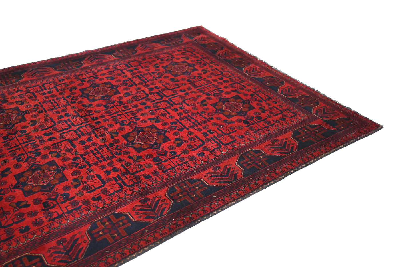 Khal Mohammadi Afghan Rug – Burgundy Heritage