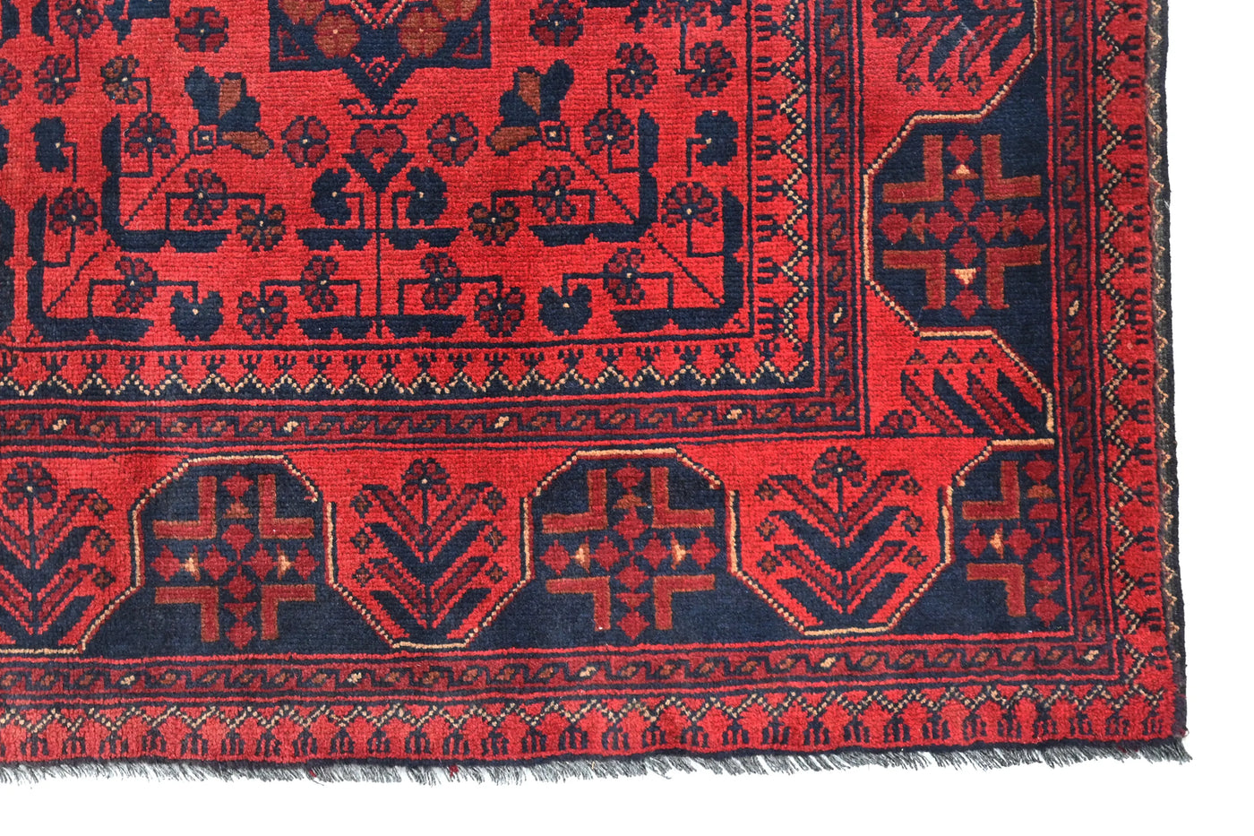 Khal Mohammadi Afghan Rug – Burgundy Heritage