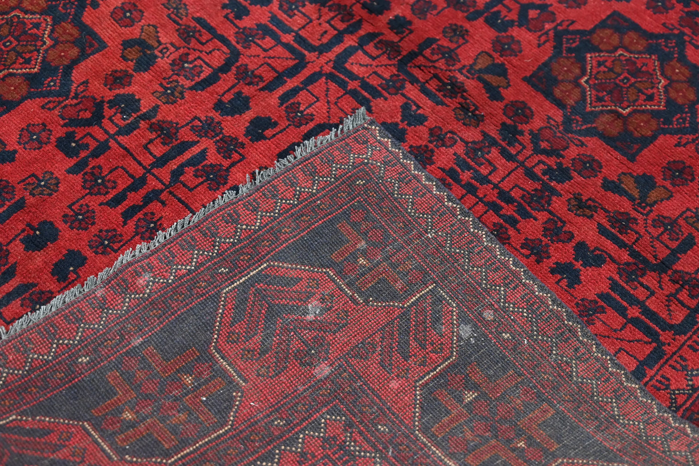 Khal Mohammadi Afghan Rug – Burgundy Heritage