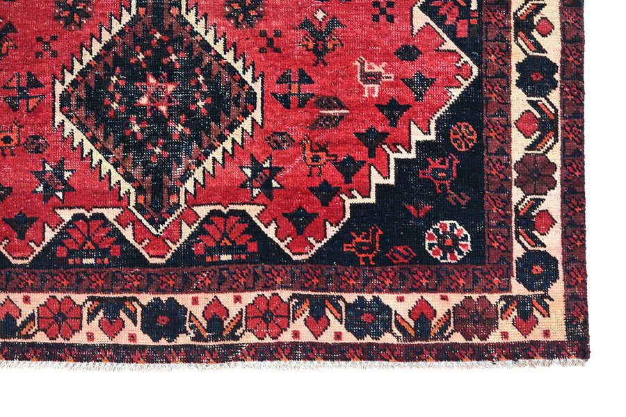 Vintage Shiraz Rug – Obsidian Diamond