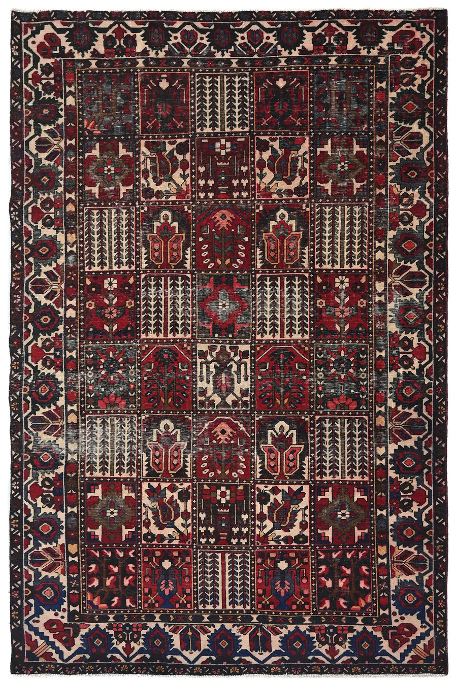 Vintage Bakhtiari Rug – Terracotta Garden