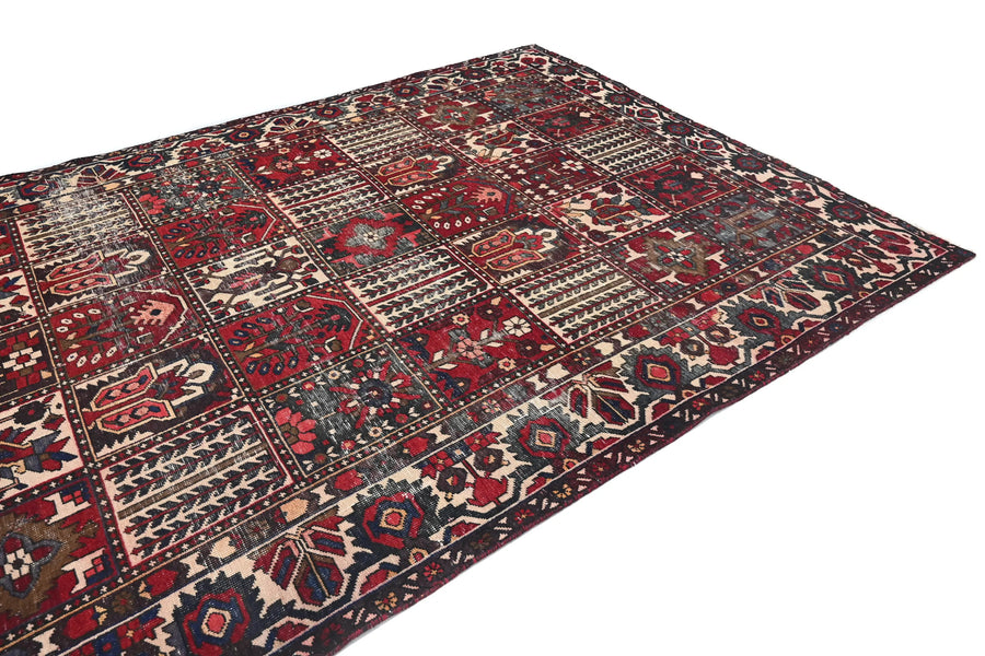 Vintage Bakhtiari Rug – Terracotta Garden
