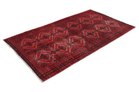 Vintage Baluchi Rug – Crimson Diamond