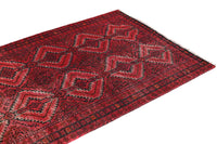 Vintage Baluchi Rug – Crimson Diamond