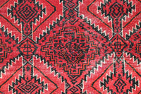 Vintage Baluchi Rug – Crimson Diamond