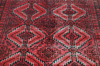 Vintage Baluchi Rug – Crimson Diamond