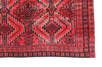 Vintage Baluchi Rug – Crimson Diamond