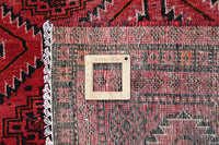 Vintage Baluchi Rug – Crimson Diamond