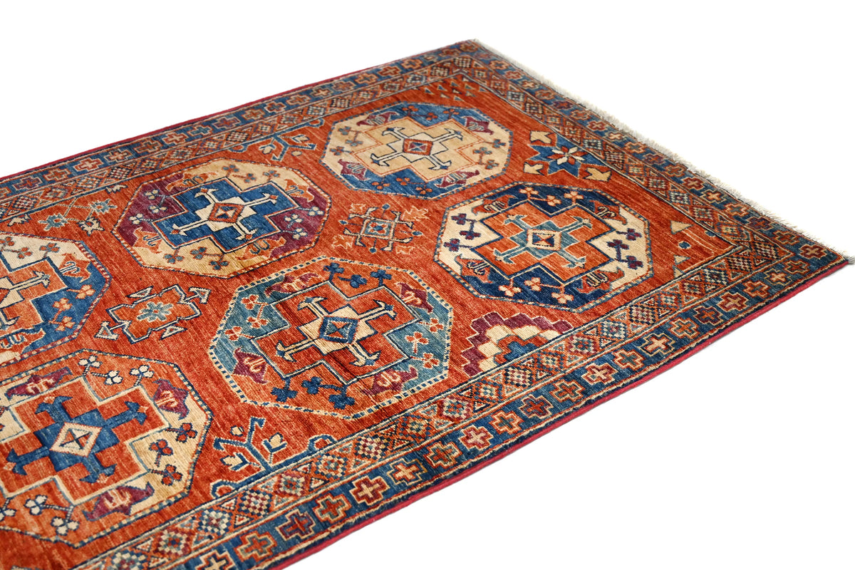 Super Kazak Afghan Rug – Copper Canyon