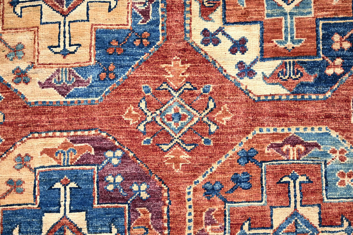 Super Kazak Afghan Rug – Copper Canyon