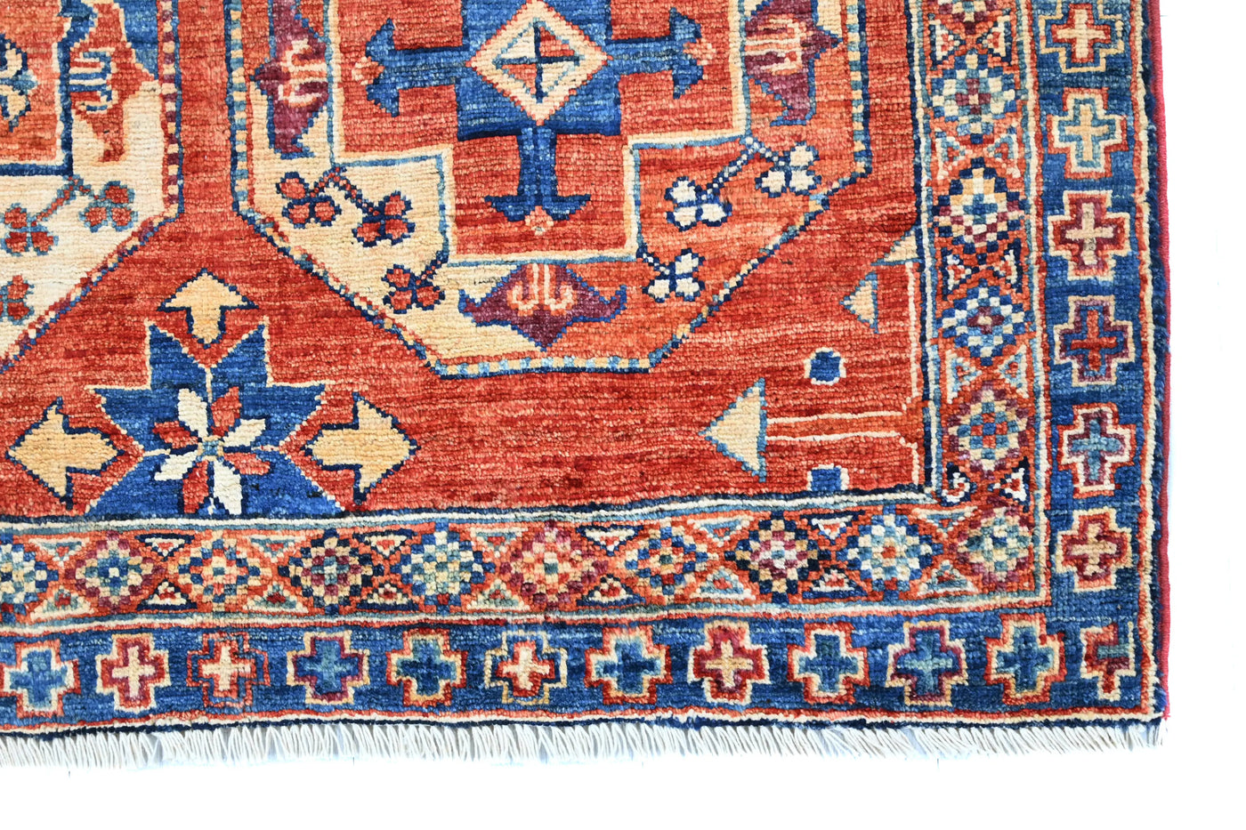 Super Kazak Afghan Rug – Copper Canyon