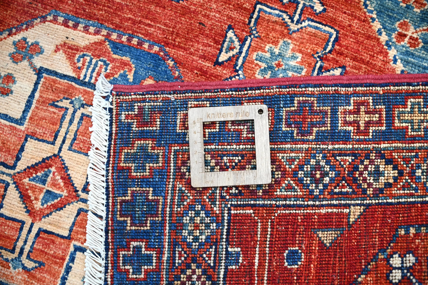 Super Kazak Afghan Rug – Copper Canyon