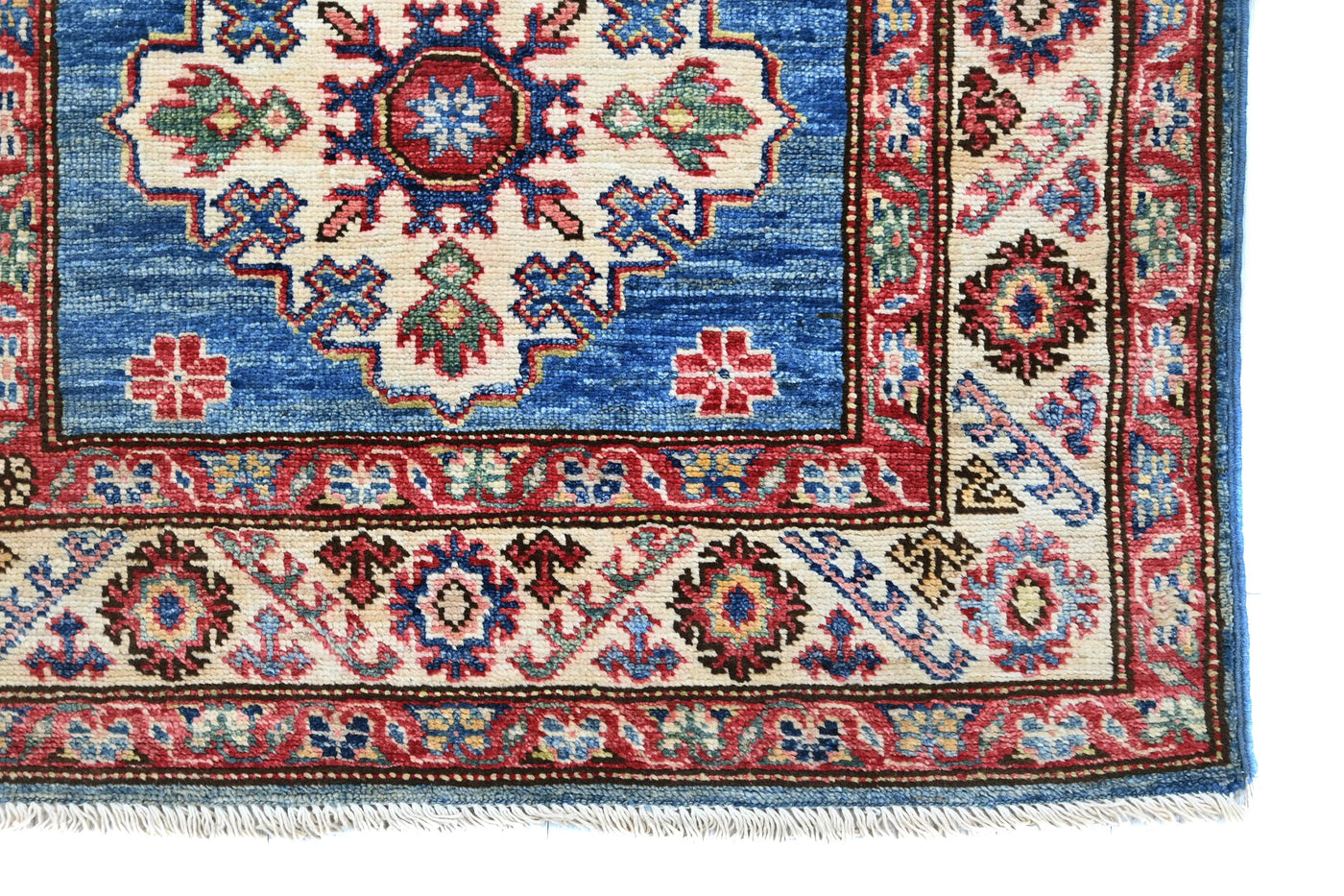 Super Kazak Afghan Runner – Cerulean Vista