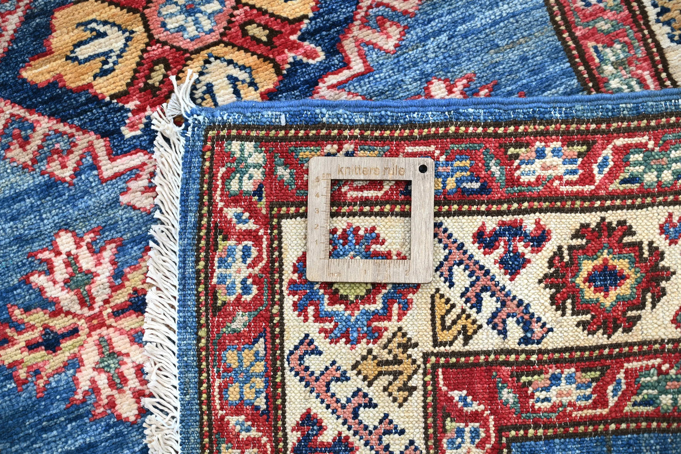 Super Kazak Afghan Runner – Cerulean Vista
