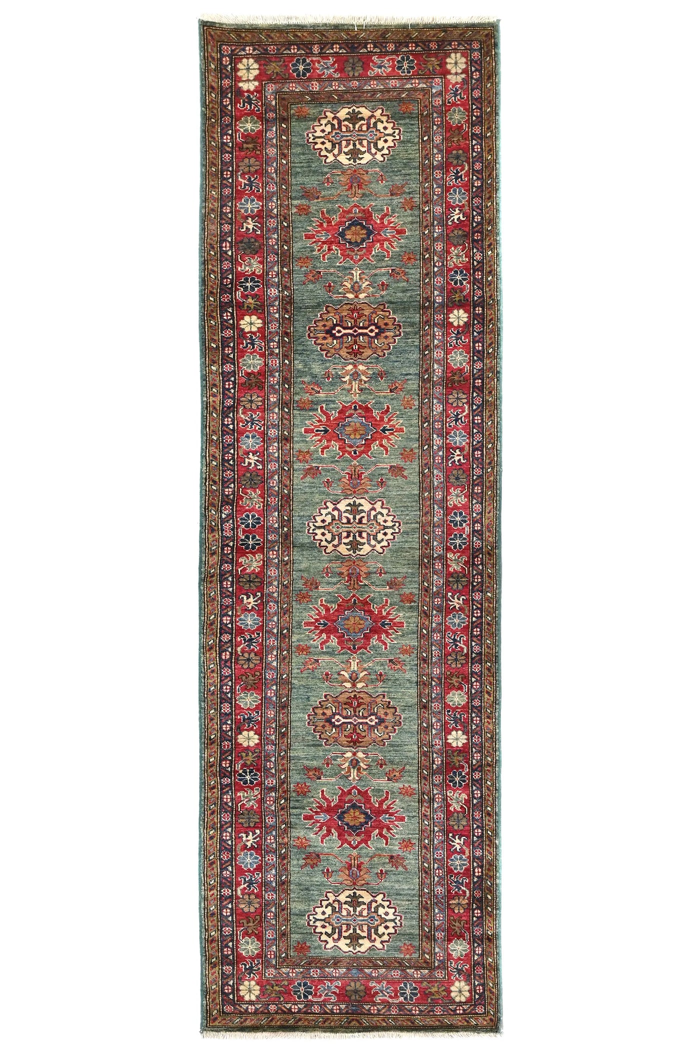 Super Kazak Afghan Runner – Sage Horizon
