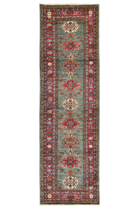 Super Kazak Afghan Runner – Sage Horizon