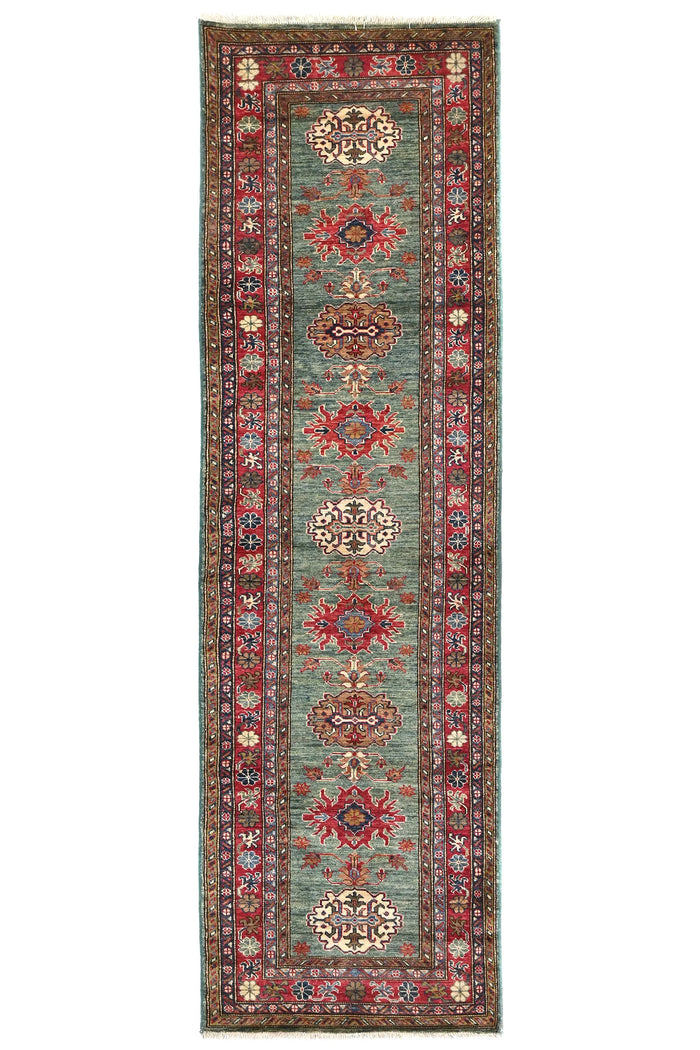 Super Kazak Afghan Runner – Sage Horizon