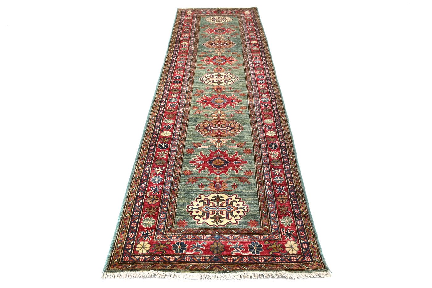 Super Kazak Afghan Runner – Sage Horizon