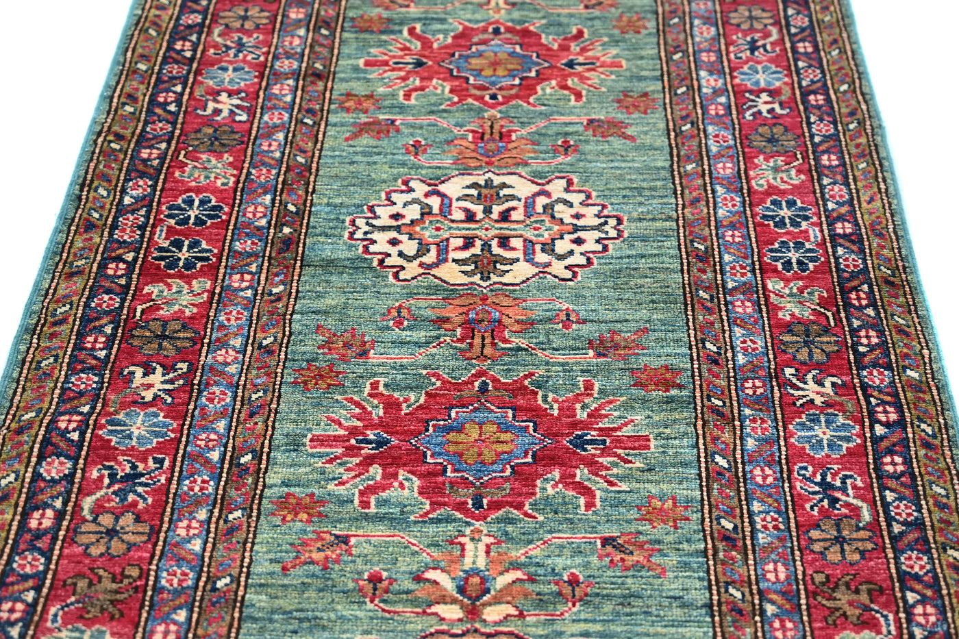 Super Kazak Afghan Runner – Sage Horizon