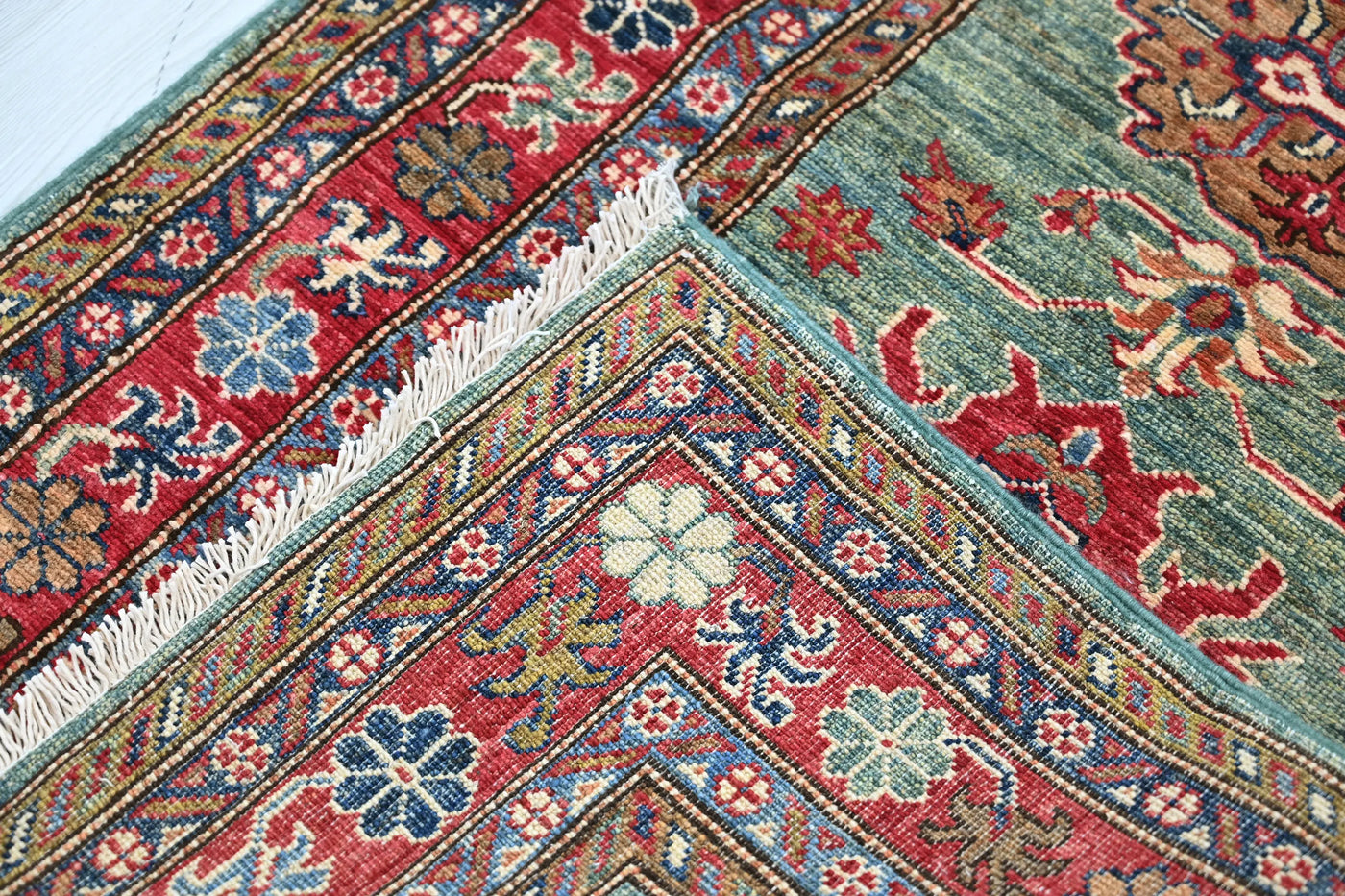 Super Kazak Afghan Runner – Sage Horizon